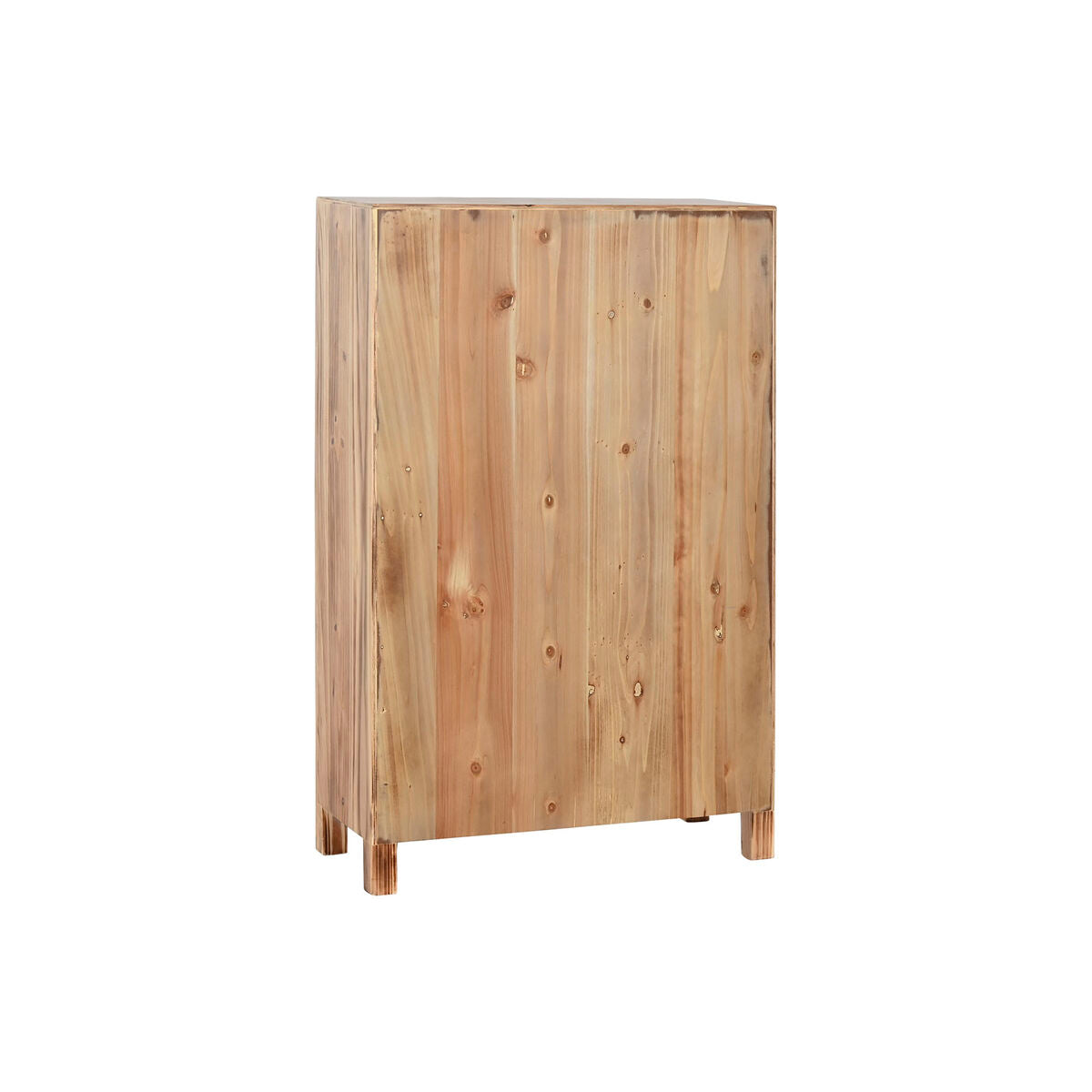Cajonera oriental de abeto en negro y natural, 101 cm de alto — imagen 2