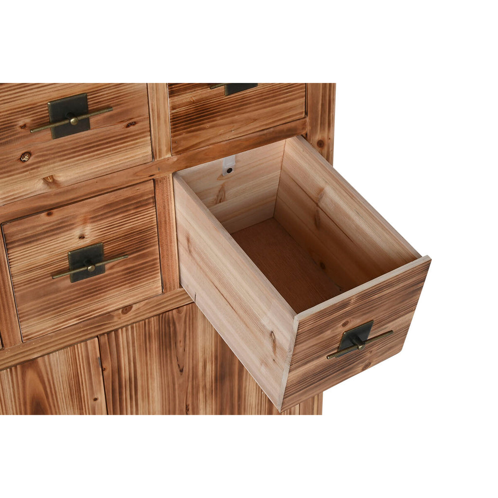 Cajonera oriental de abeto en negro y natural, 101 cm de alto — imagen 4
