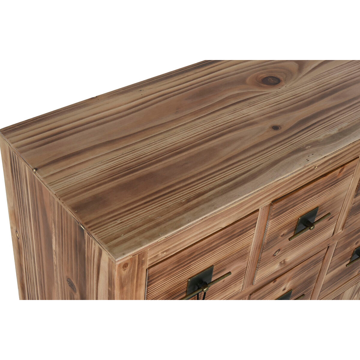 Cajonera oriental de abeto en negro y natural, 101 cm de alto — imagen 5