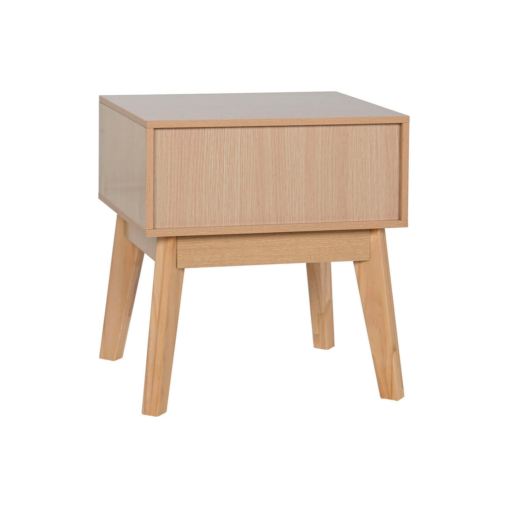 Mesita de noche natural de madera MDF, 45 x 36 x 49 cm — imagen 2