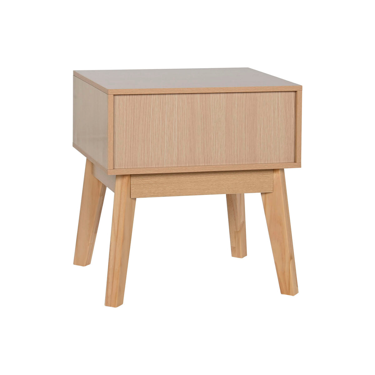 Mesita de noche natural de madera MDF, 45 x 36 x 49 cm — imagen 2