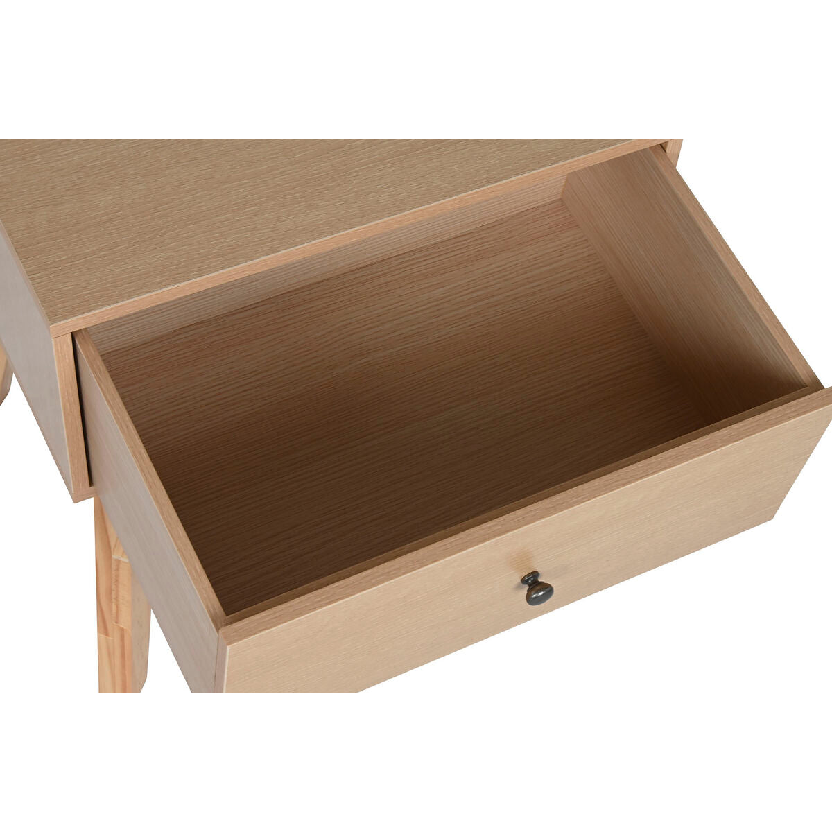 Mesita de noche natural de madera MDF, 45 x 36 x 49 cm — imagen 3