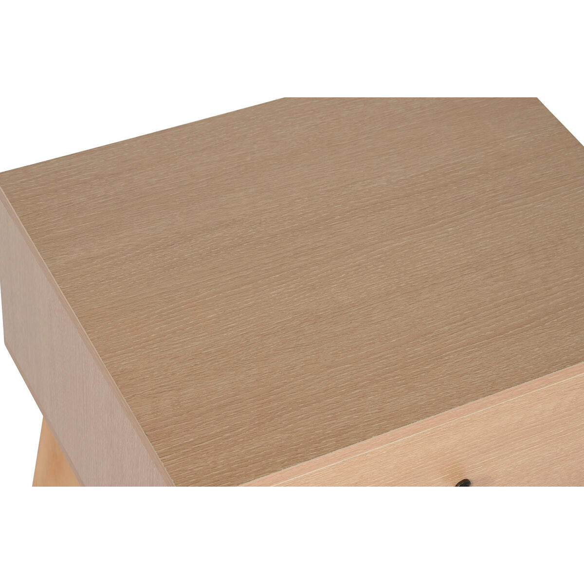 Mesita de noche natural de madera MDF, 45 x 36 x 49 cm — imagen 4