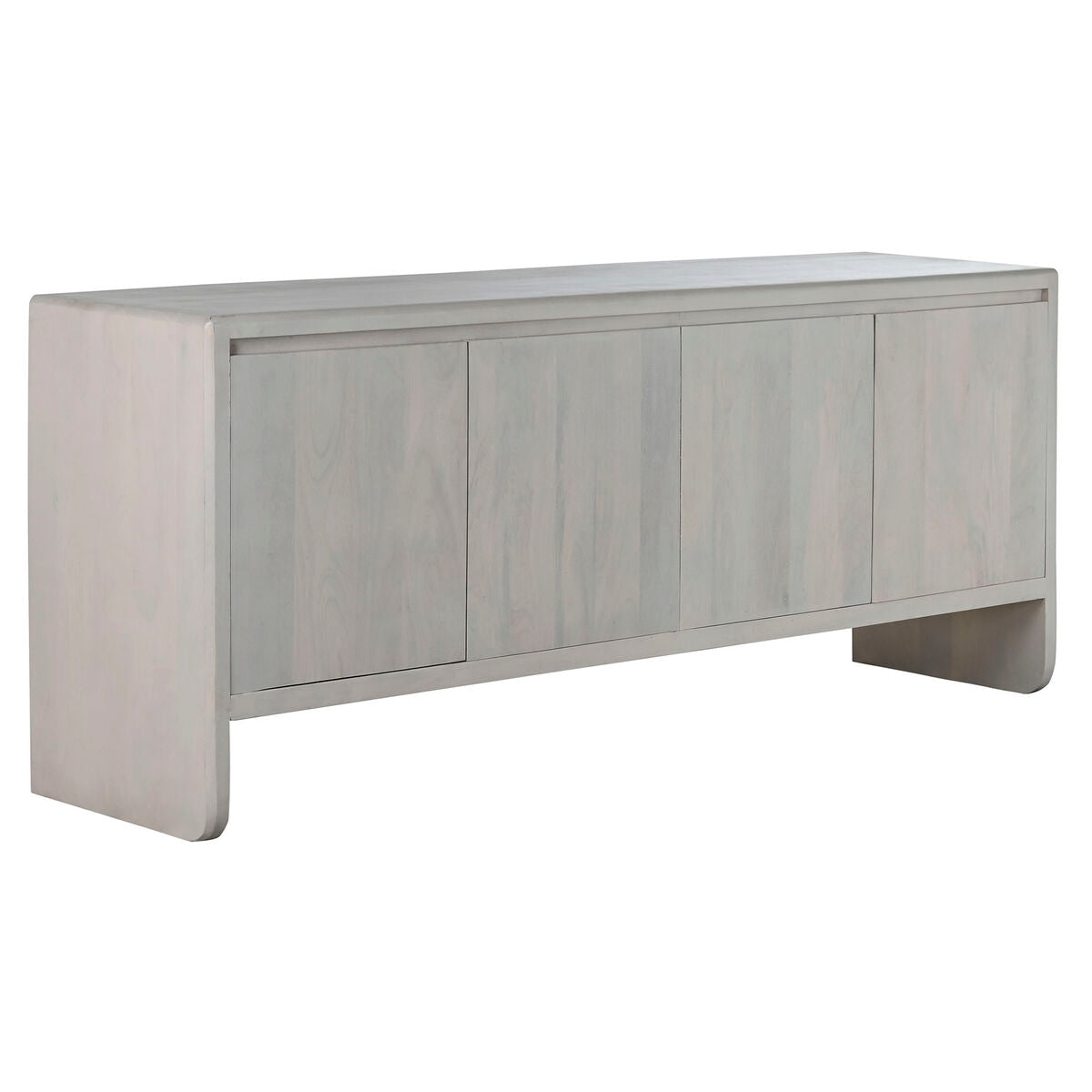 Aparador moderno blanco de madera de mango, 4 puertas