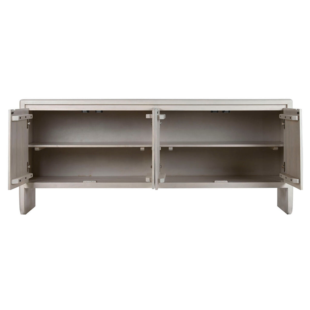 Aparador moderno blanco de madera de mango, 4 puertas — imagen 6
