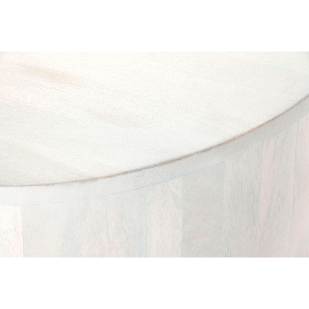 Mesa de centro moderna blanca de madera de mango, 137 x 60 x 42 cm — imagen 3