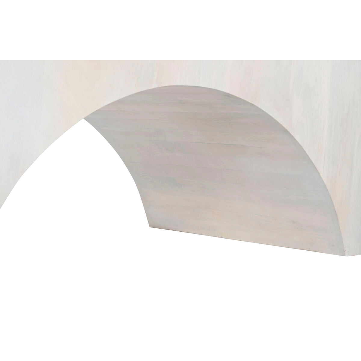 Mesa de centro moderna blanca de madera de mango, 137 x 60 x 42 cm — imagen 4
