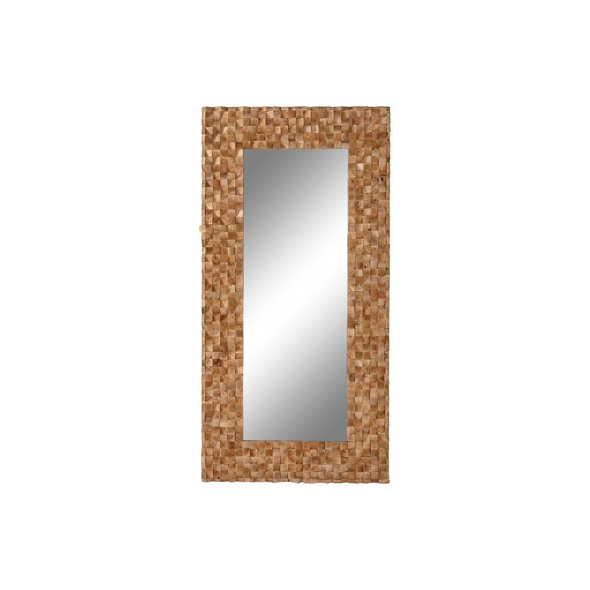 Espejo de pared marrón moderno, 91 x 5 x 183 cm
