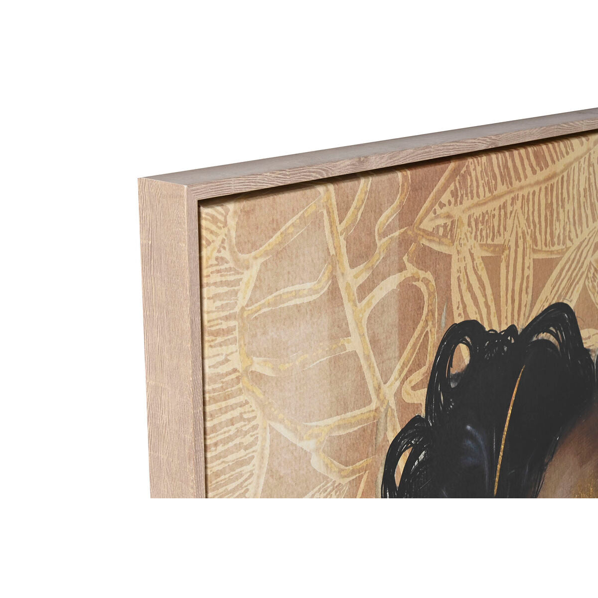 Cuadro glamour de mujer en negro y dorado, 103 x 143,5 cm — imagen 2