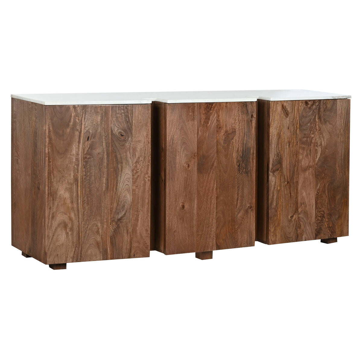 Aparador de mármol y madera de mango, 162,5 cm de ancho