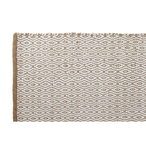Alfombra blanca y natural de yute, 150 x 1 x 230 cm — imagen 2