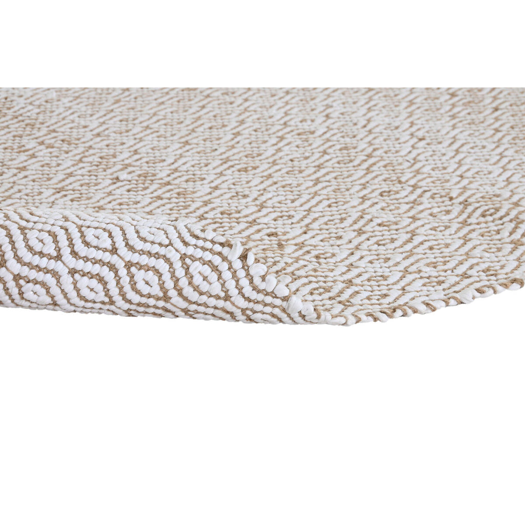 Alfombra blanca y natural de yute, 150 x 1 x 230 cm — imagen 5
