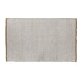 Alfombra blanca y natural de yute, 150 x 1 x 230 cm