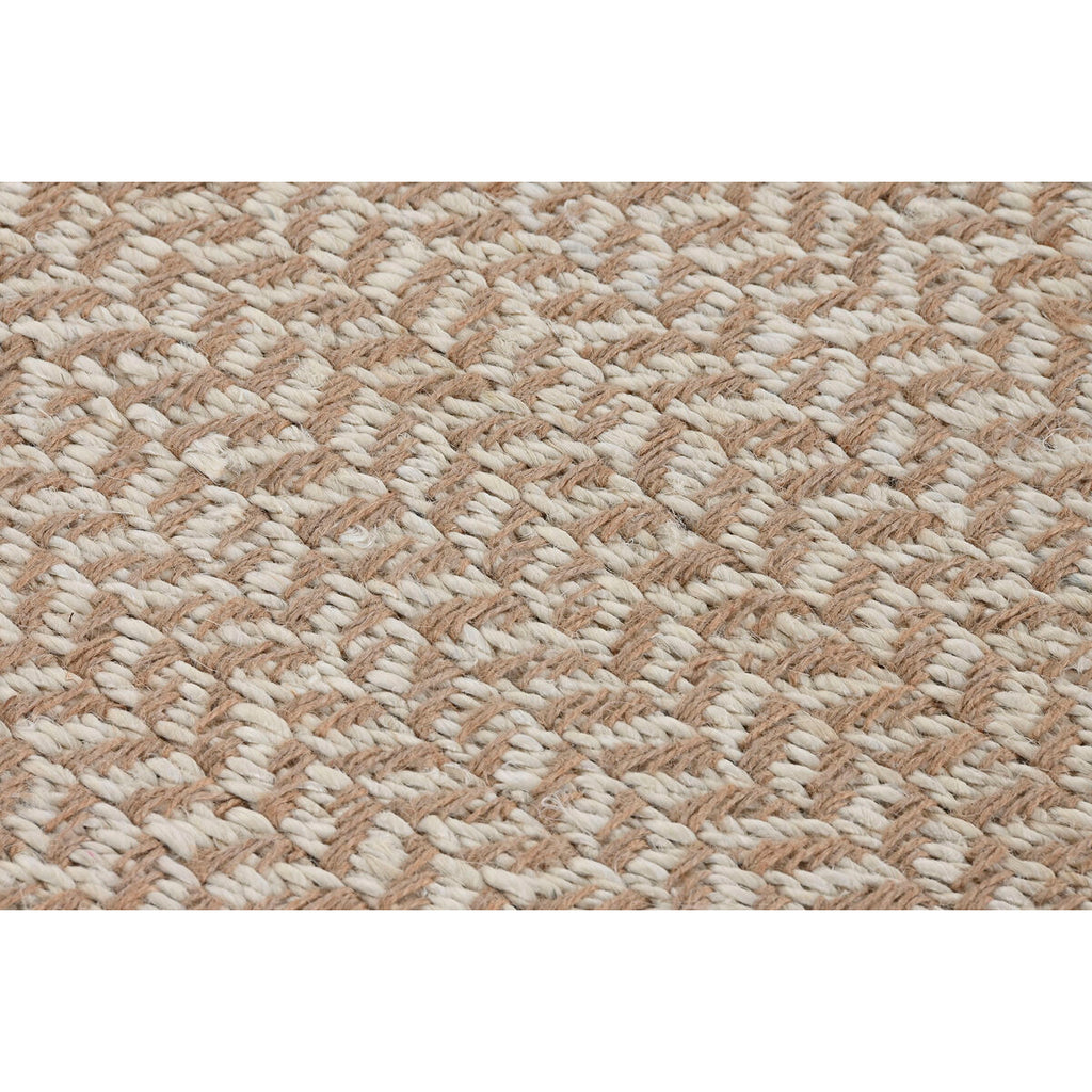 Alfombra blanca y natural de yute, 120 x 1 x 180 cm — imagen 3