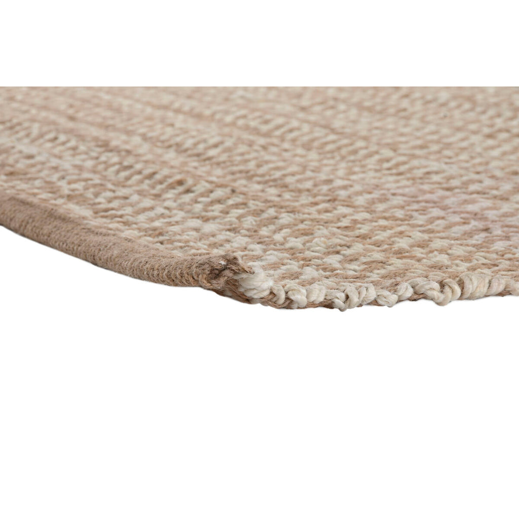 Alfombra blanca y natural de yute, 120 x 1 x 180 cm — imagen 4