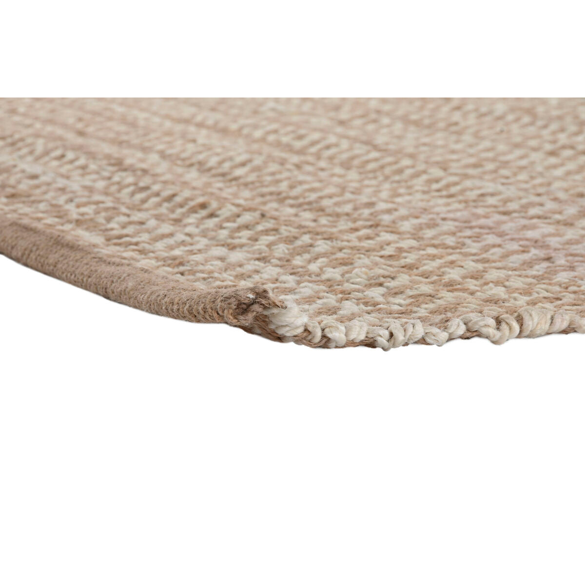 Alfombra blanca y natural de yute, 120 x 1 x 180 cm — imagen 4
