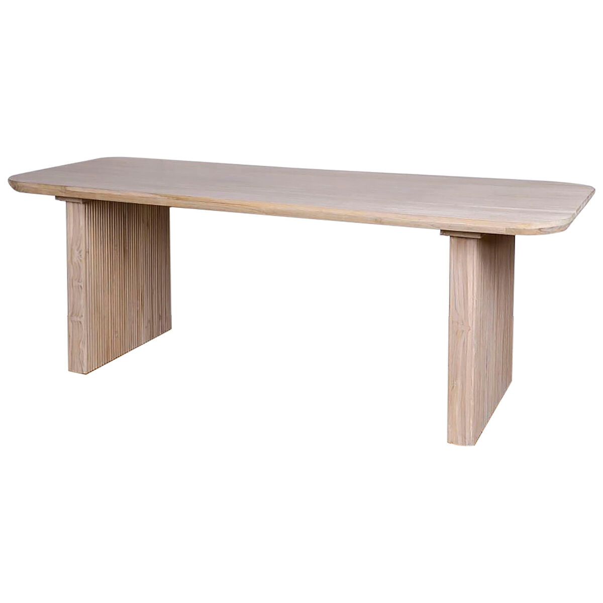 Mesa de comedor rectangular de teca, 250 cm