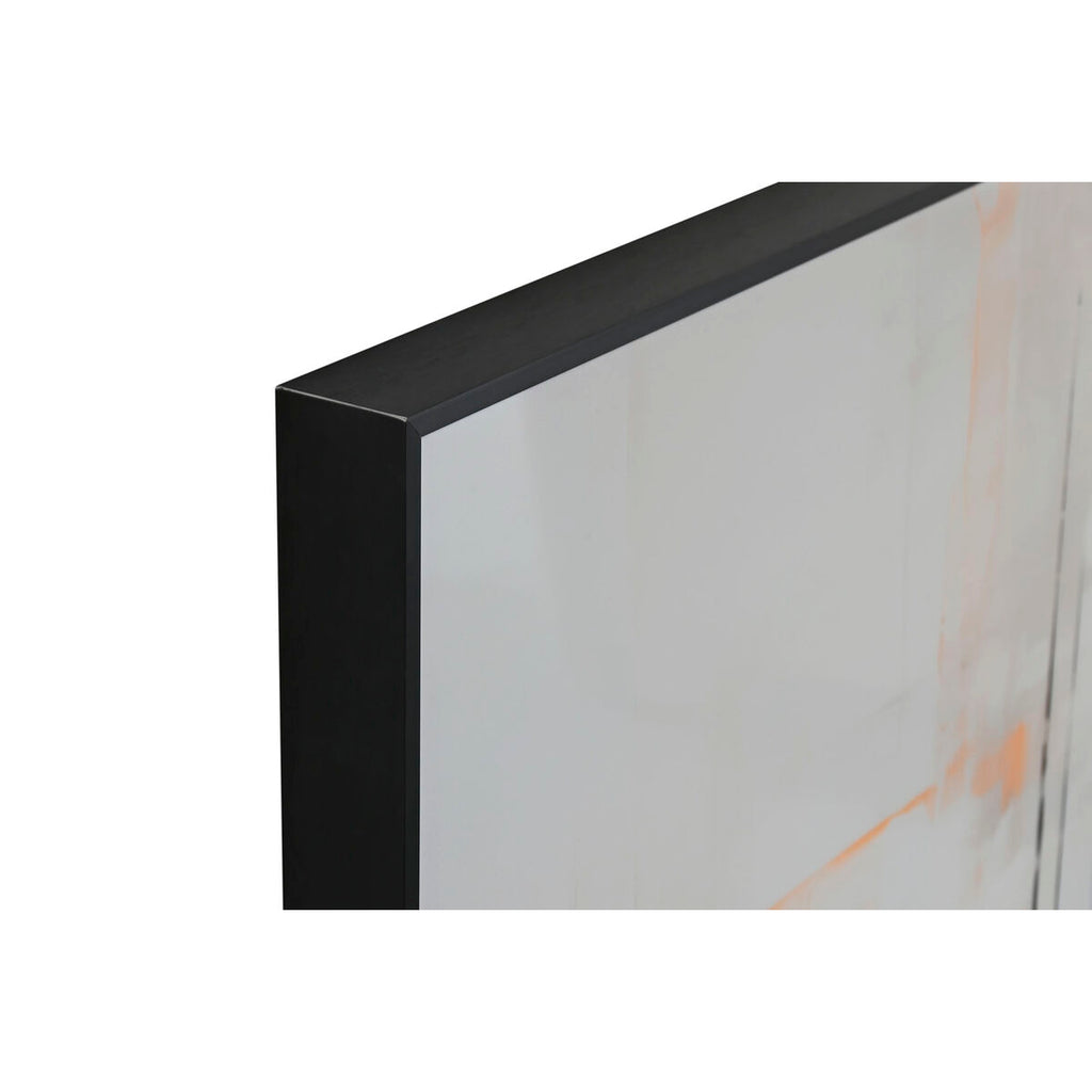 Cuadro abstracto de aluminio y madera MDF, azul y blanco
