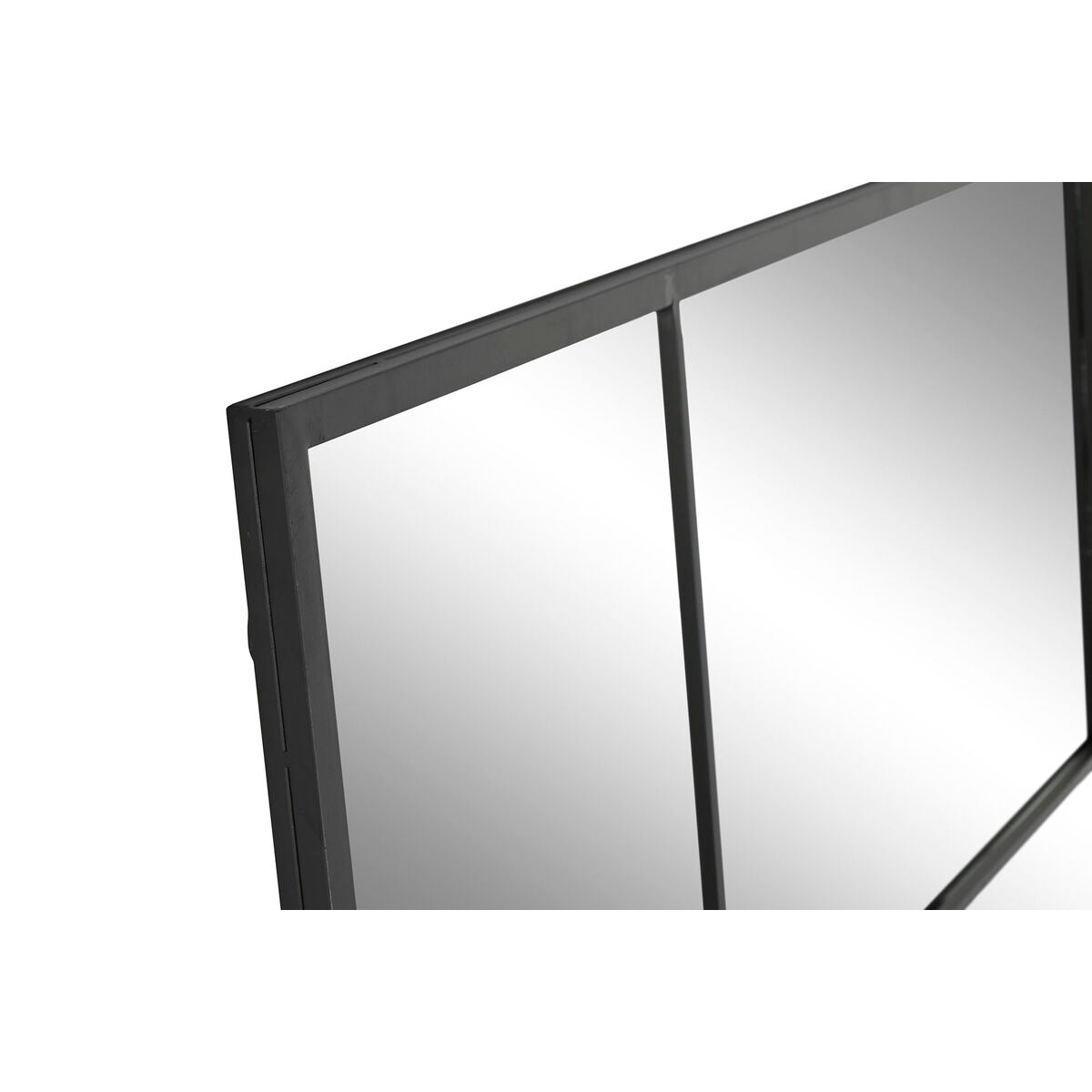 Espejo de pared negro de cristal y hierro, 90 x 2 x 180 cm — imagen 2