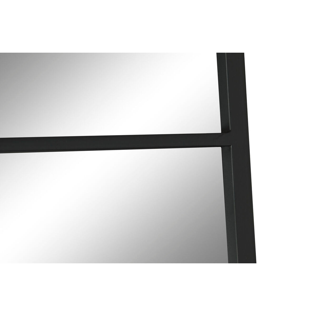 Espejo de pared negro de cristal y hierro, 90 x 2 x 180 cm — imagen 3