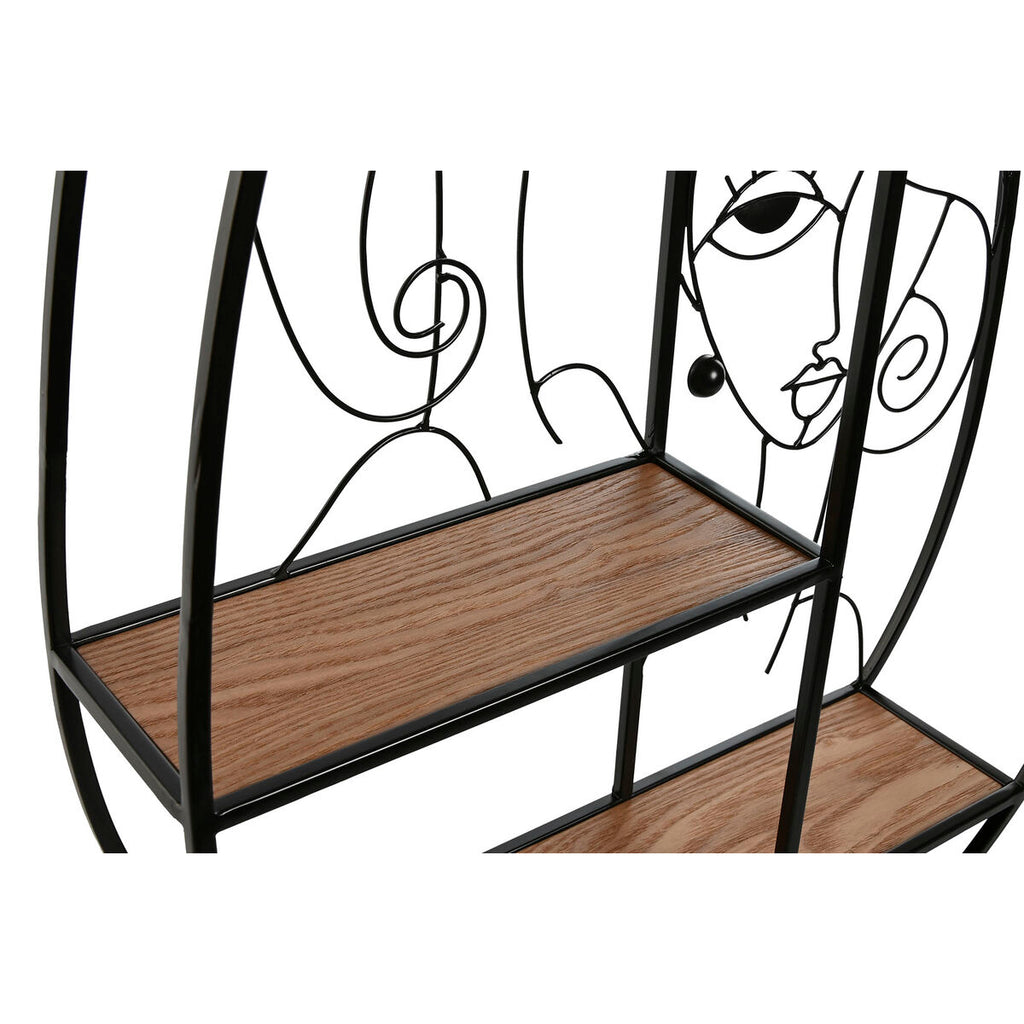 Estantería de pared de metal y madera MDF, 53 x 72 cm — imagen 2