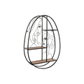 Estantería de pared de metal y madera MDF, 53 x 72 cm