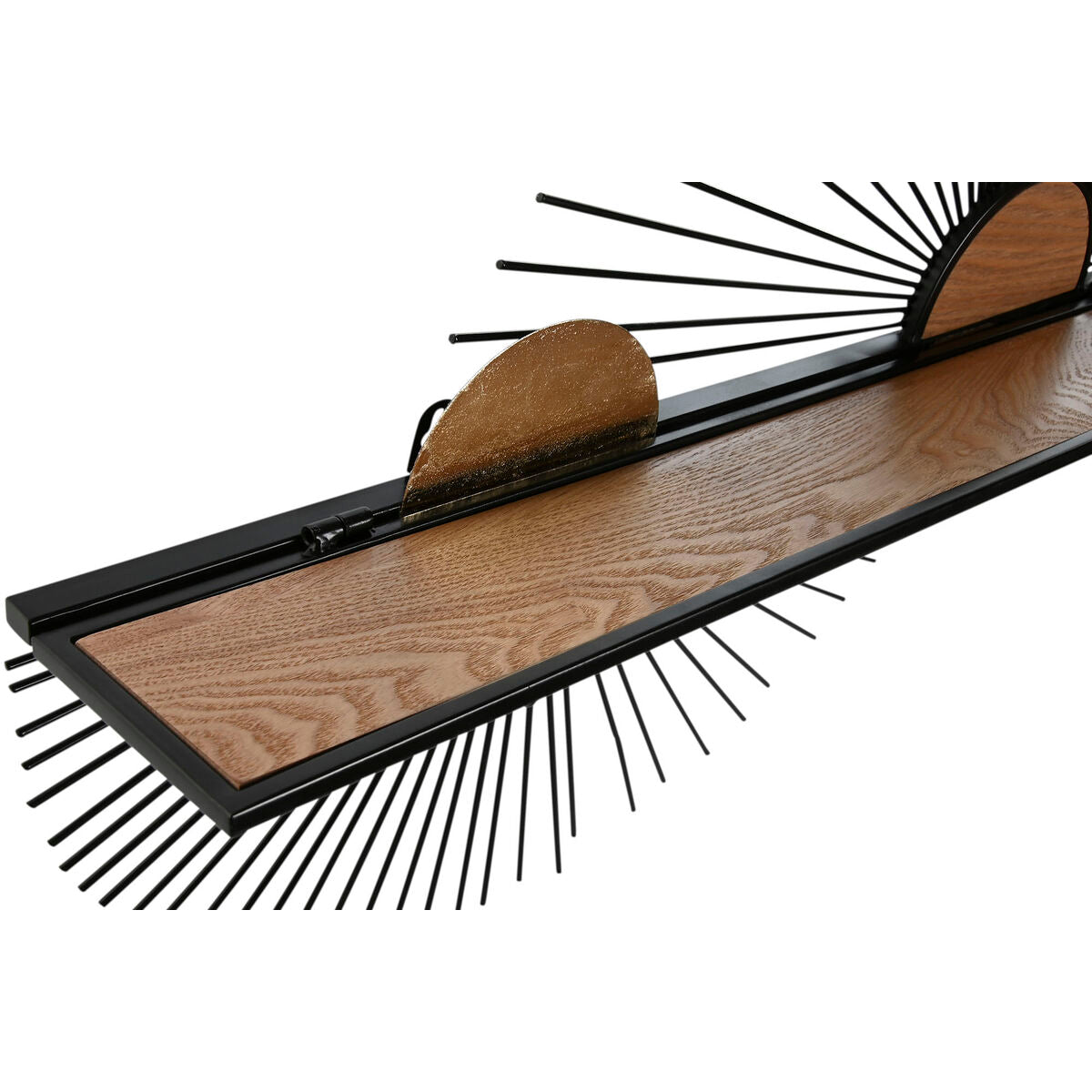 Estantería de pared de metal y madera MDF, 70 x 12 x 51 cm — imagen 2