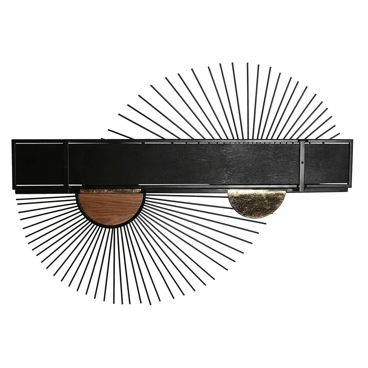 Estantería de pared de metal y madera MDF, 70 x 12 x 51 cm — imagen 3