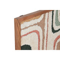 Cuadro de algodón y madera de acacia, verde y beige, 75 x 105 cm
