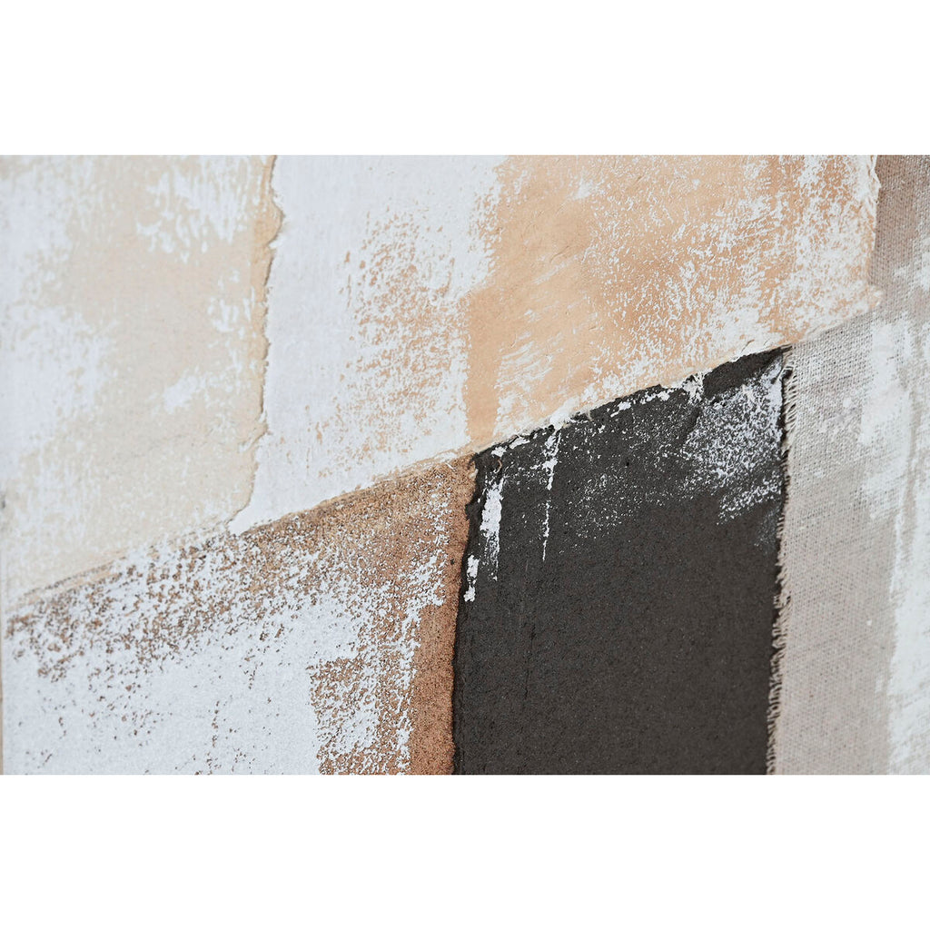Cuadro abstracto pintado a mano, blanco, negro y beige — imagen 3