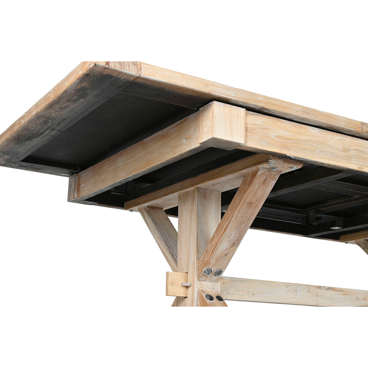 Mesa de comedor de madera de olmo reciclada, 180 x 90 cm — imagen 5