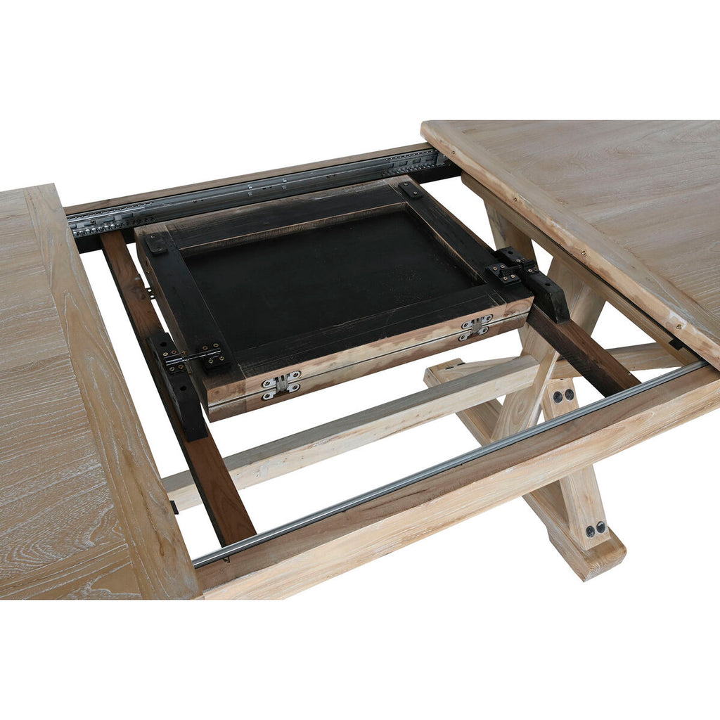 Mesa de comedor de madera de olmo reciclada, 180 x 90 cm — imagen 8