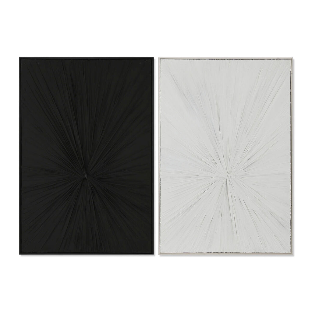 Cuadro lienzo 3D en yeso, negro y beige — imagen 8