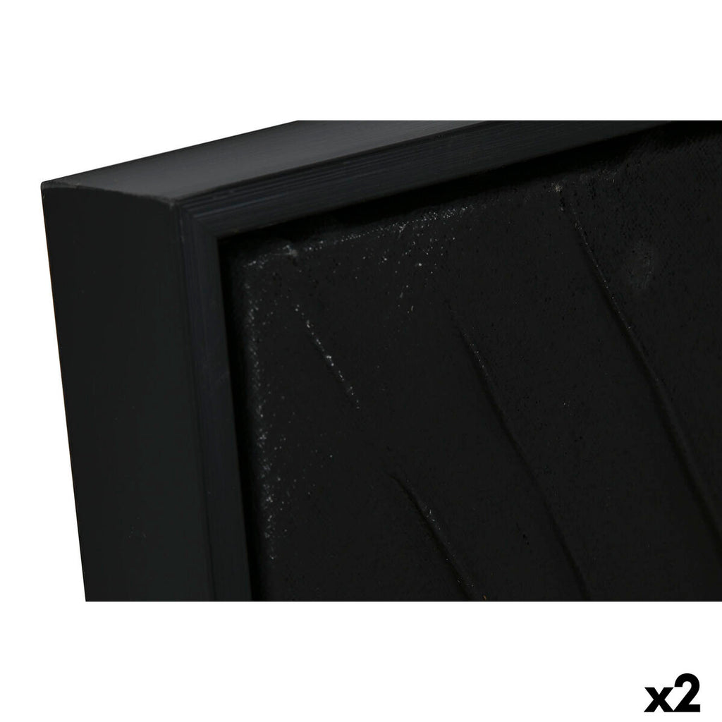 Cuadro lienzo 3D en yeso, negro y beige — imagen 2