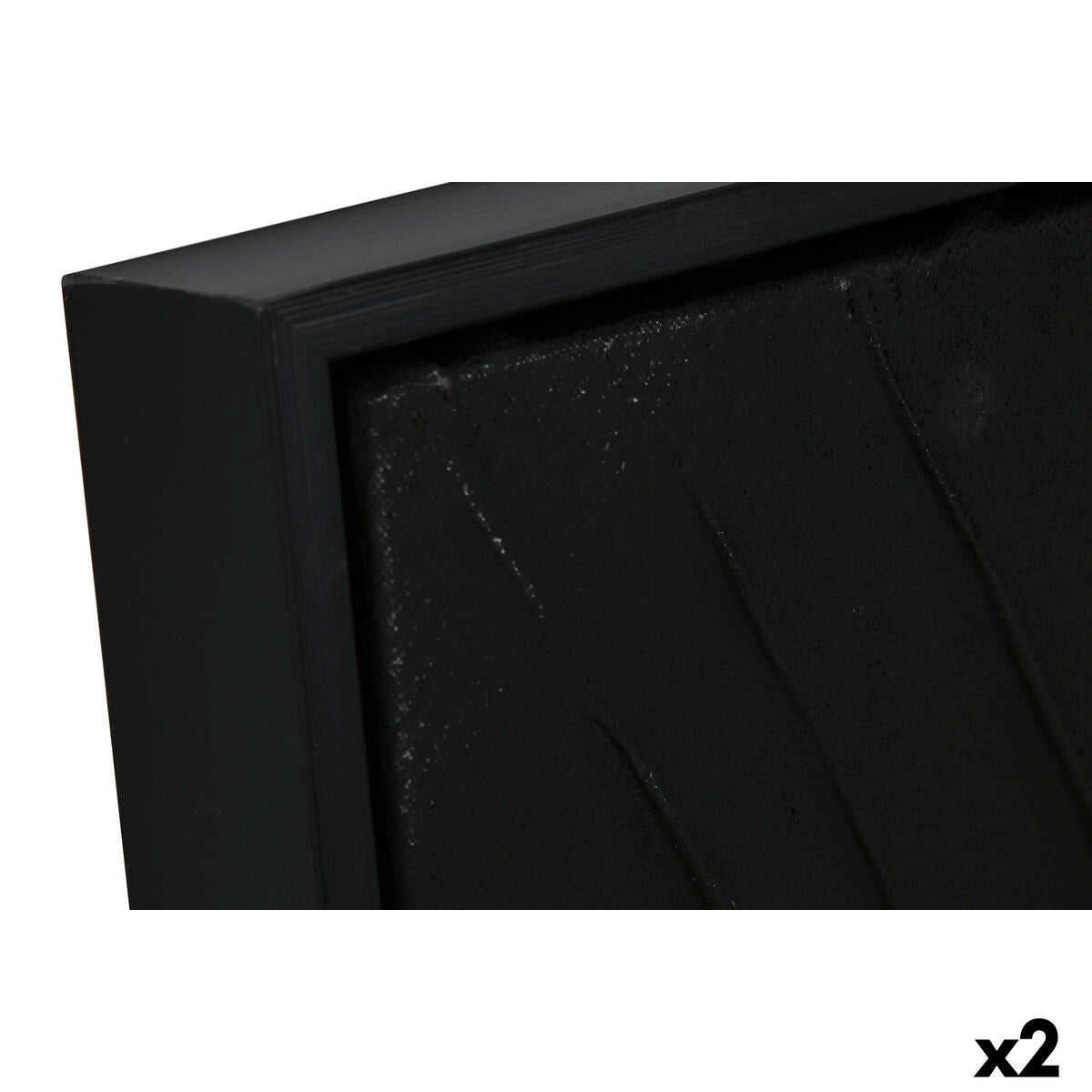 Cuadro lienzo 3D en yeso, negro y beige — imagen 2