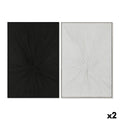 Cuadro lienzo 3D en yeso, negro y beige