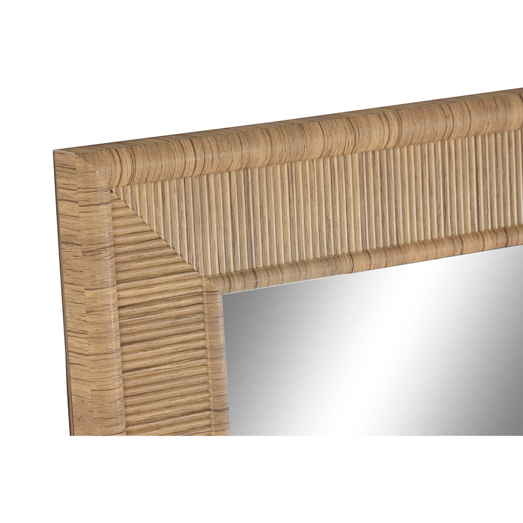 Espejo de pared beige y natural de cristal (2 unidades)