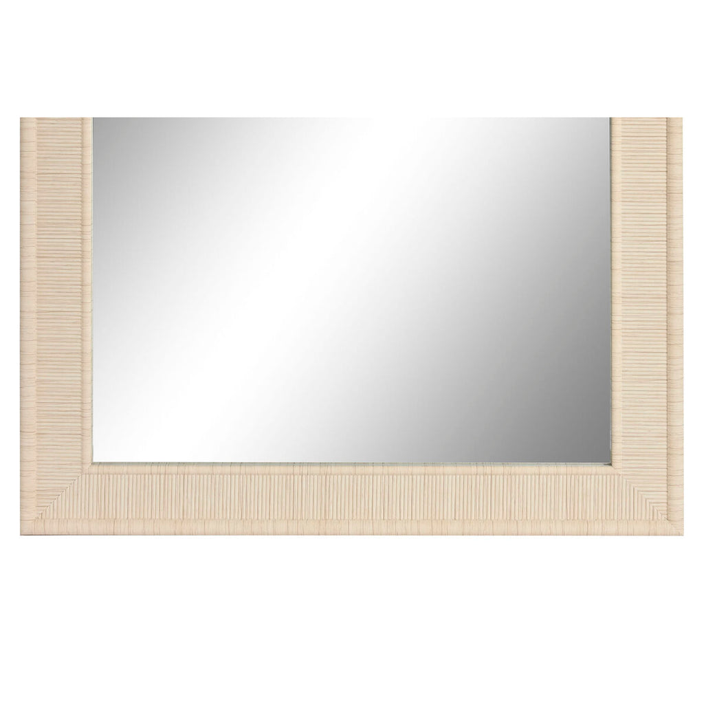 Espejo de pared beige y natural de cristal (2 unidades) — imagen 2