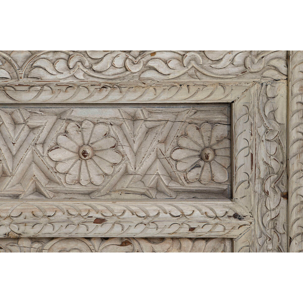 Espejo de pared natural de teca, 60 x 10 x 85 cm — imagen 3