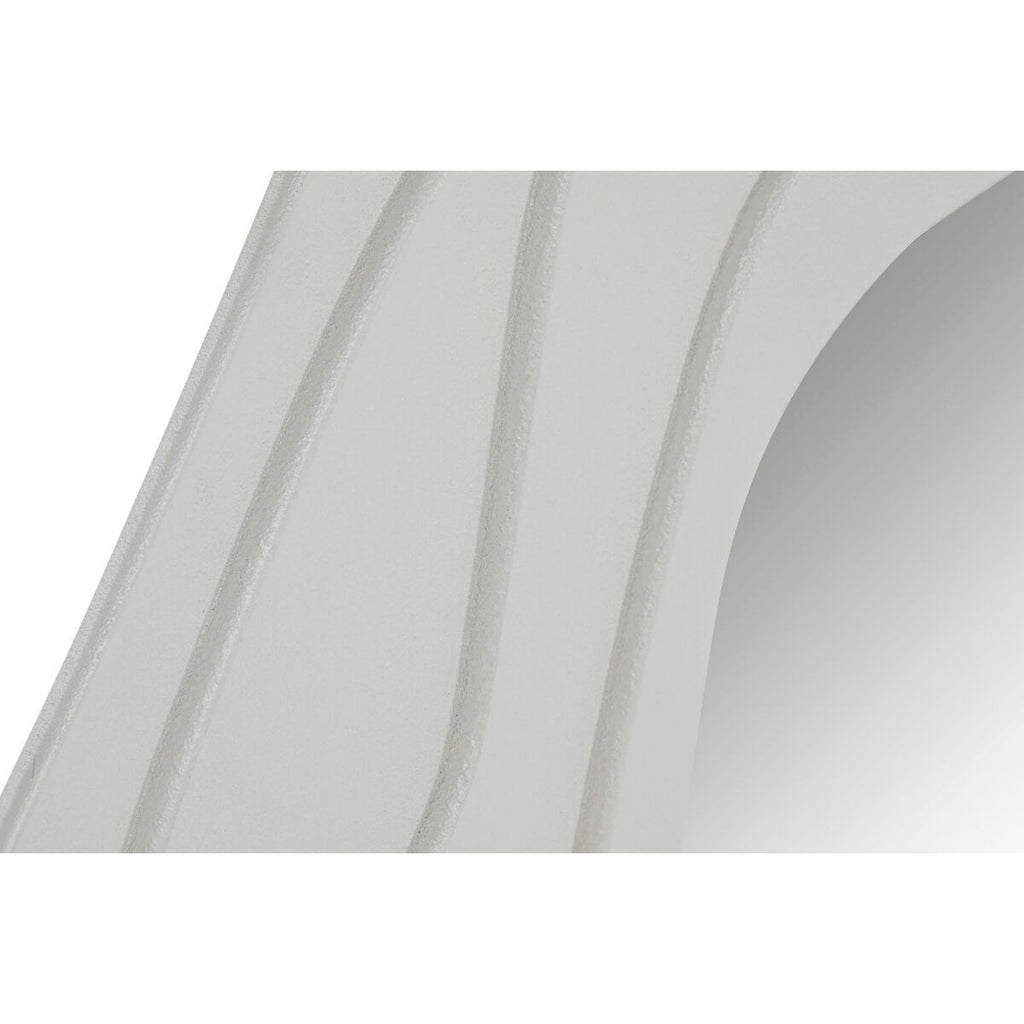 Espejo de pared ovalado de madera blanca, 97 cm de alto — imagen 2