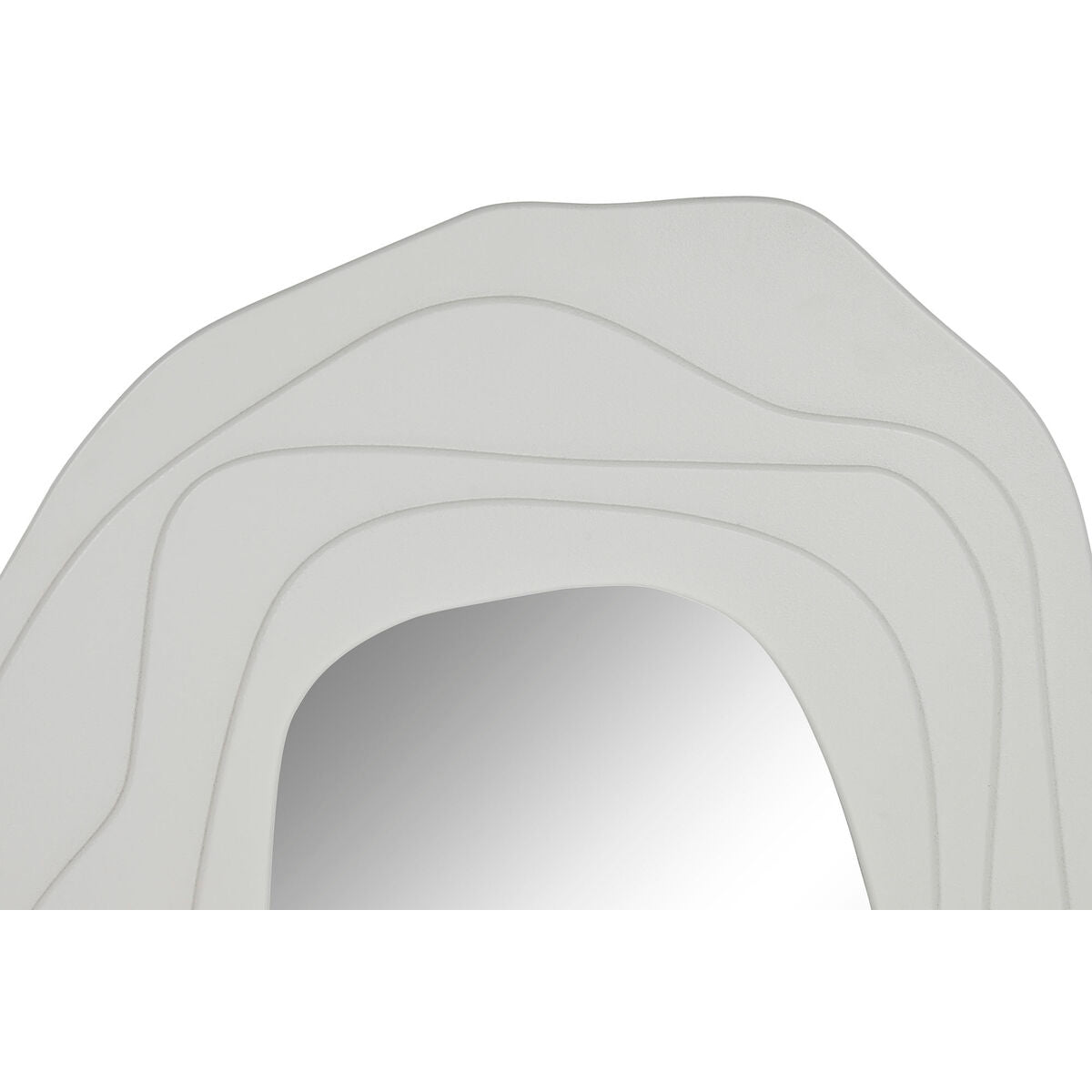 Espejo de pared ovalado de madera blanca, 97 cm de alto — imagen 3