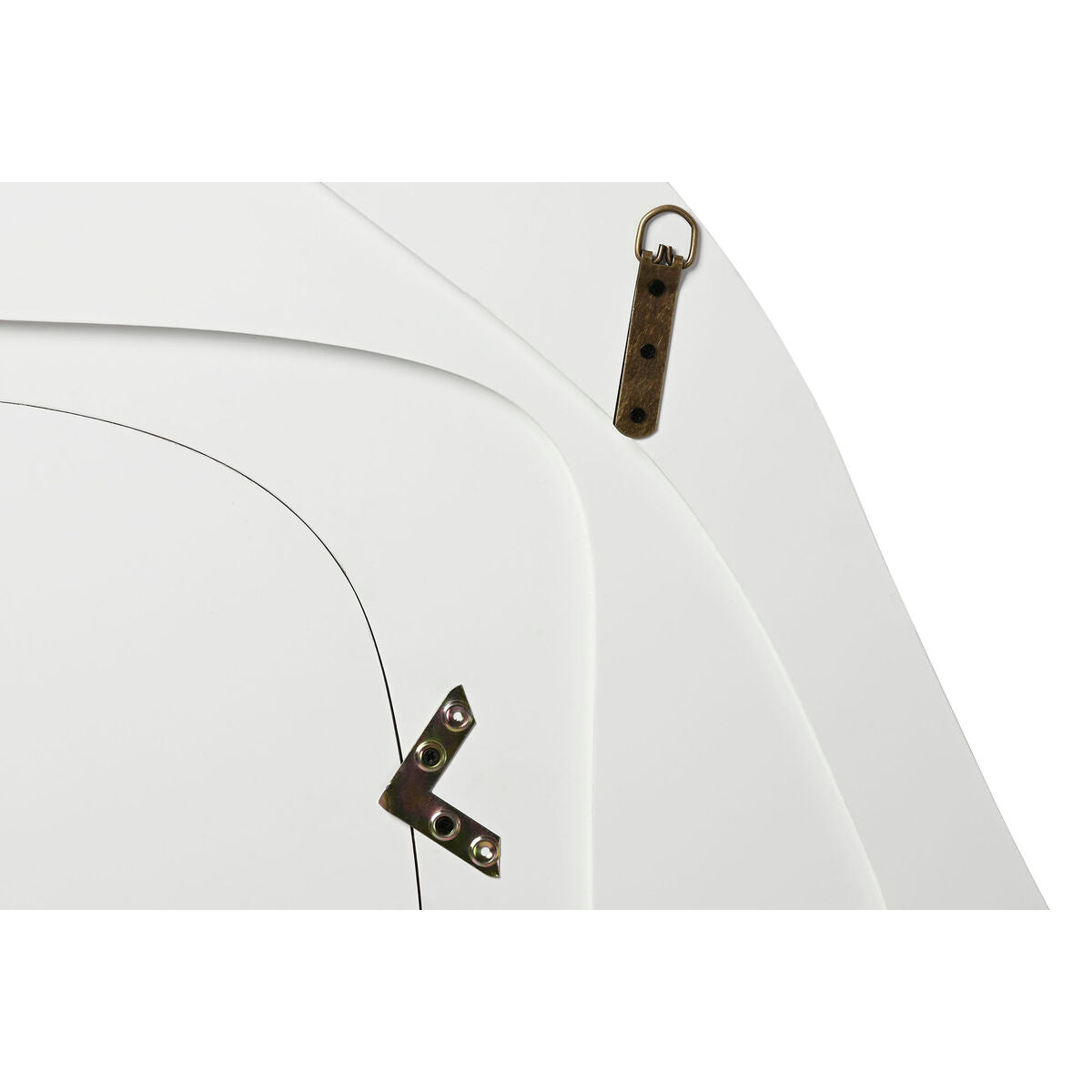 Espejo de pared ovalado de madera blanca, 97 cm de alto — imagen 4
