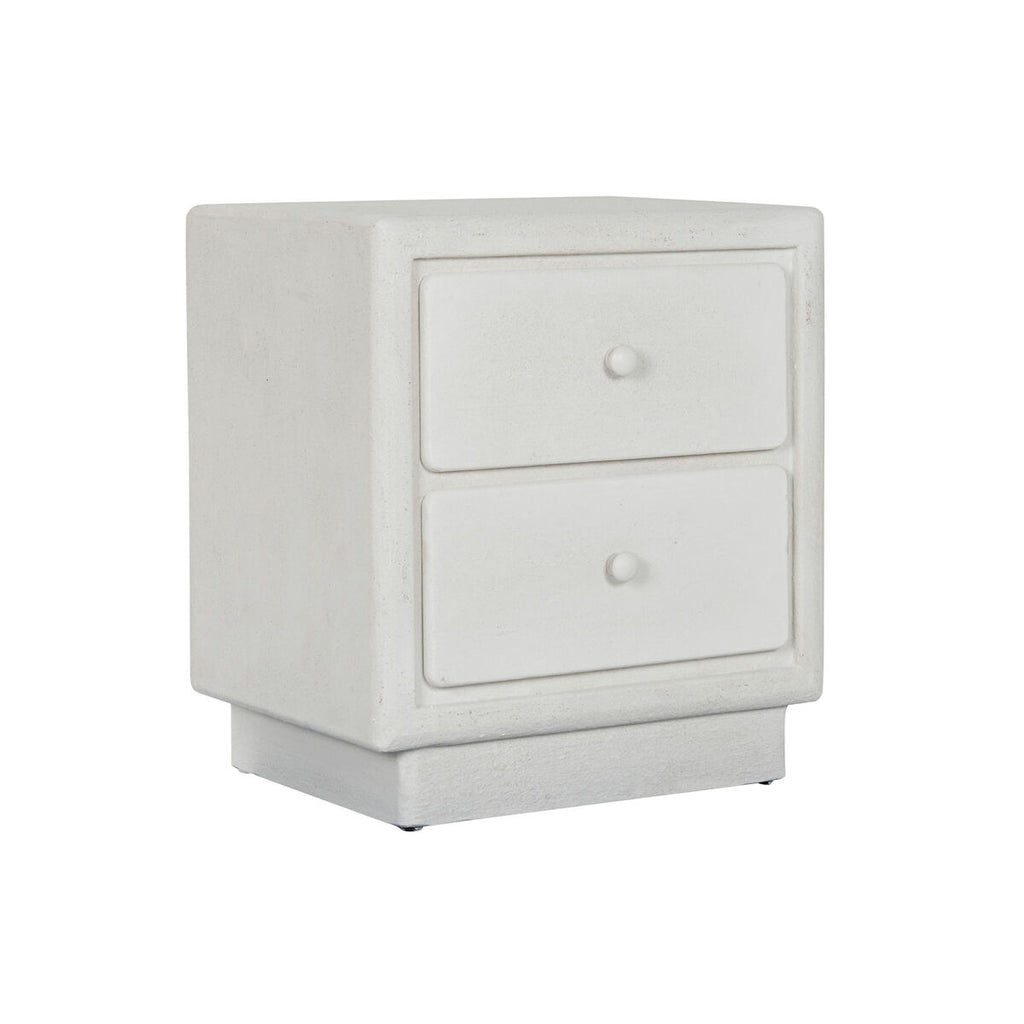 Mesita de noche de madera MDF blanca, diseño moderno