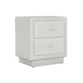Mesita de noche de madera MDF blanca, diseño moderno
