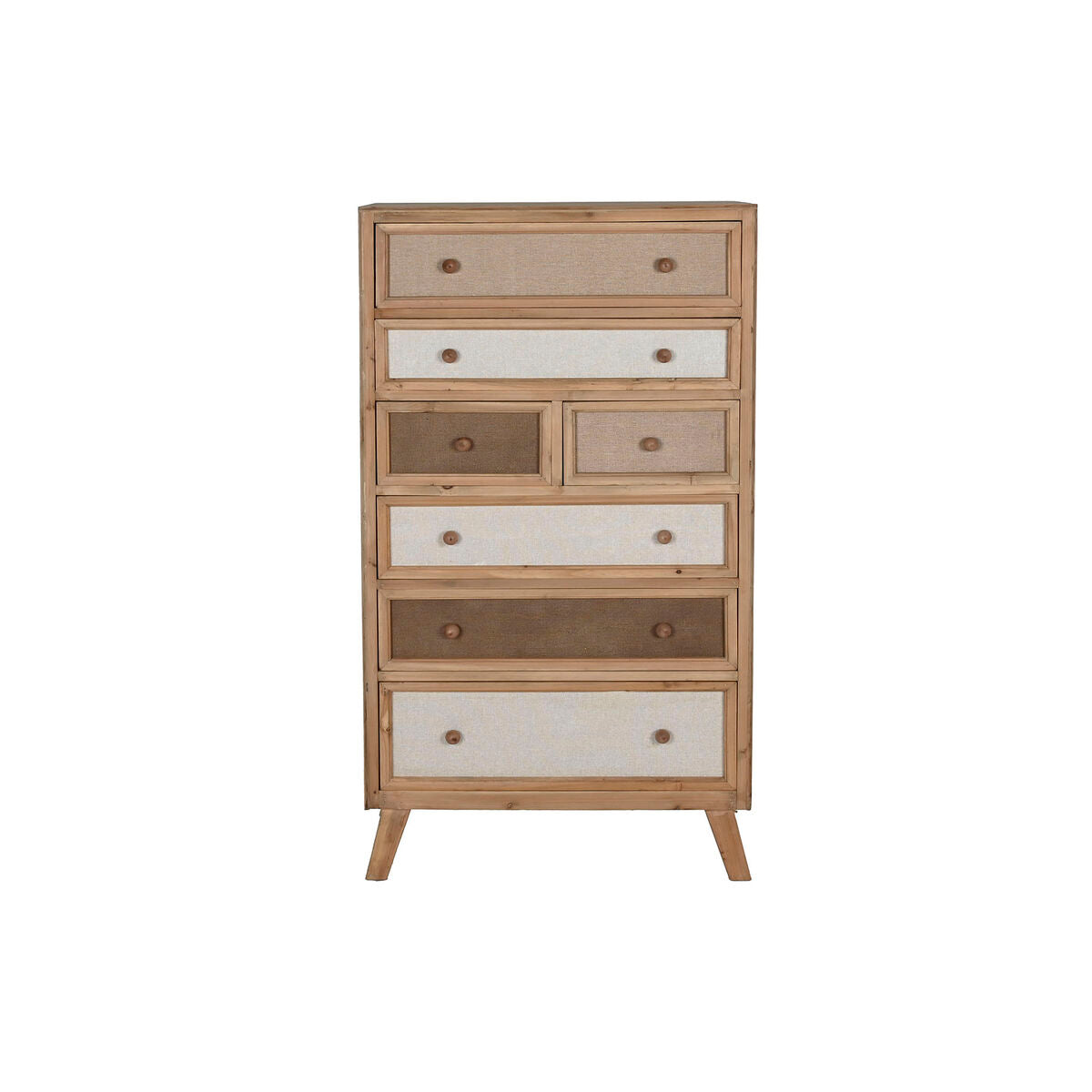 Cajonera de abeto y lino de estilo tradicional, 138 cm — imagen 6