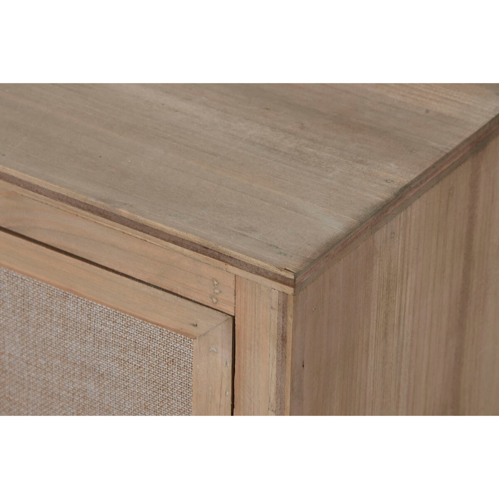 Mesita de noche de lino y madera de abeto, 48 x 35 x 66 cm — imagen 5