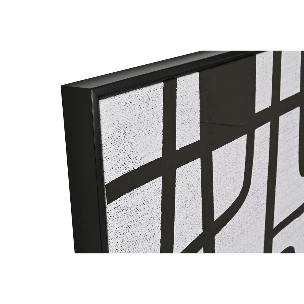 Cuadro moderno pintado a mano, blanco y negro, 103 x 4,5 x 143 cm — imagen 2