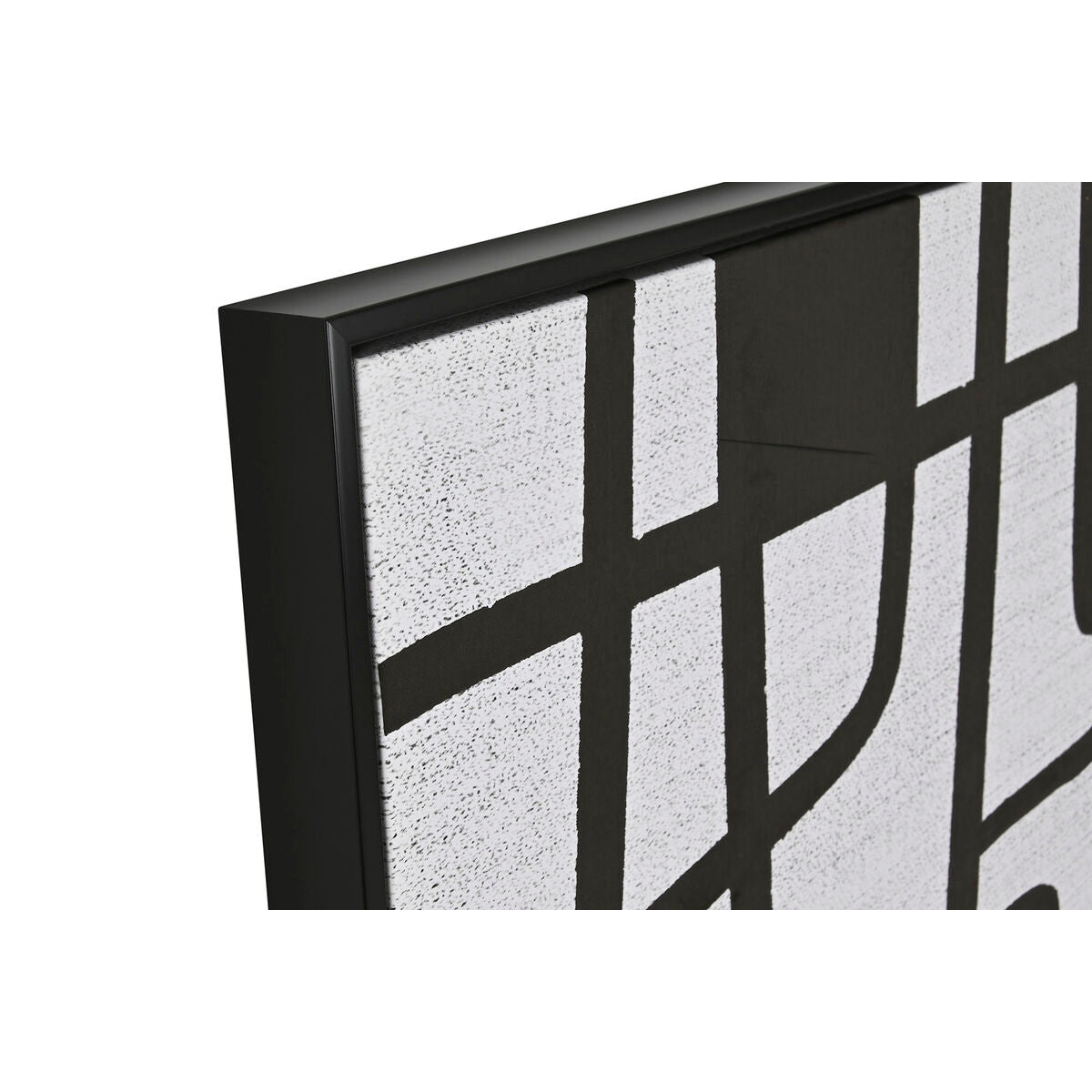 Cuadro moderno pintado a mano, blanco y negro, 103 x 4,5 x 143 cm — imagen 2