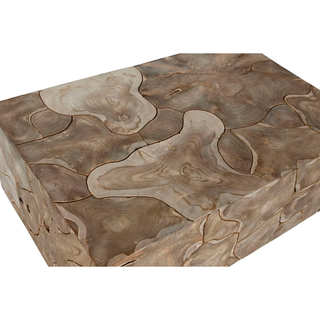 Mesa de centro de madera de teca natural, 120 cm — imagen 2