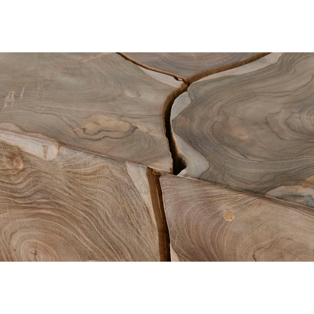 Mesa de centro de madera de teca natural, 120 cm — imagen 3